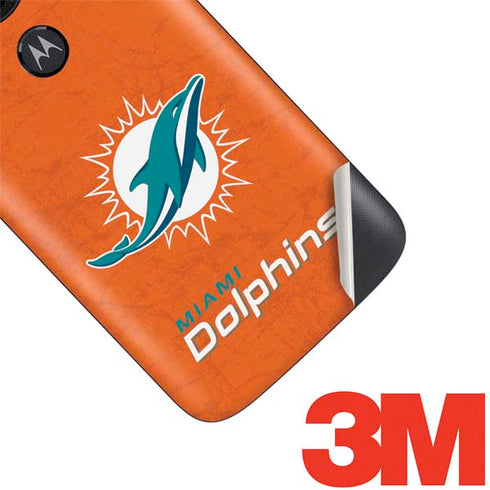 NFL Miami Dolphins Distressed- Orange Moto E5 Play Skin
